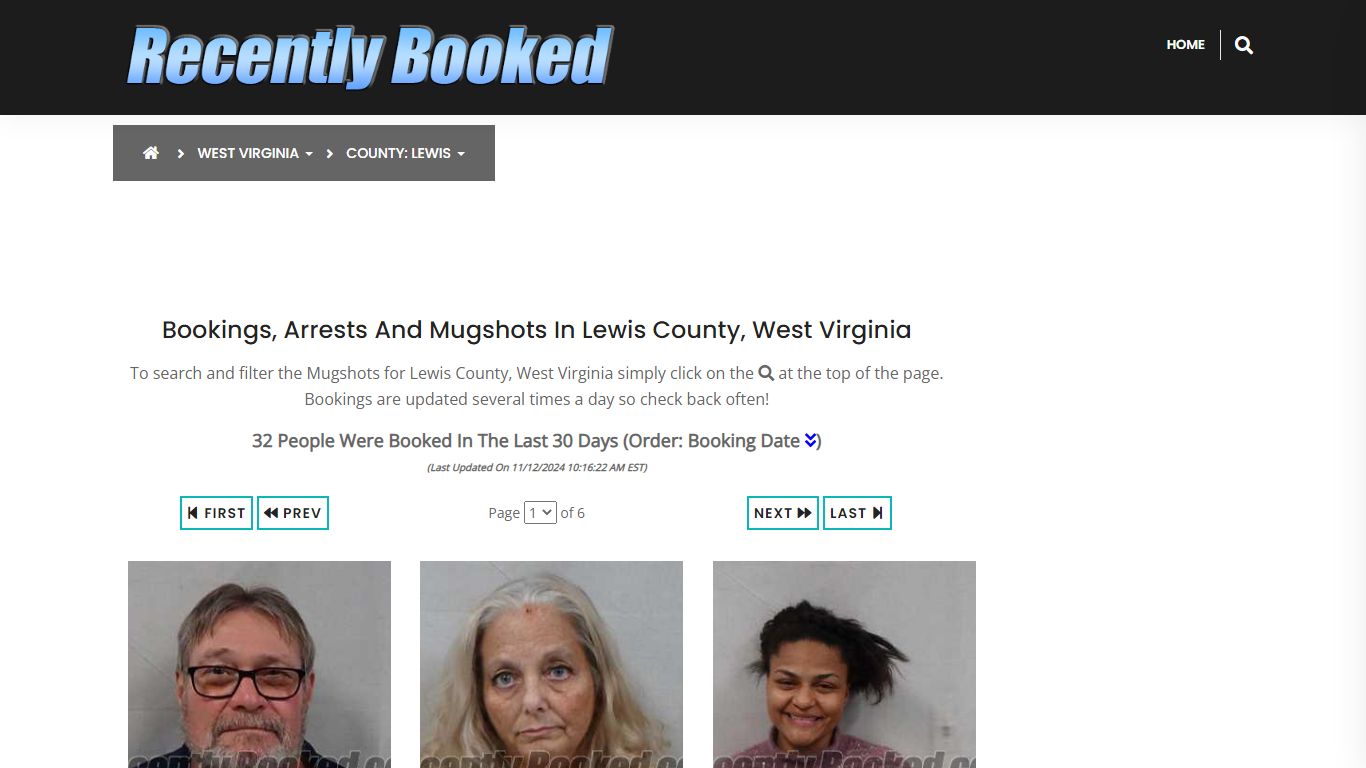 Bookings, Arrests and Mugshots in Lewis County, West Virginia